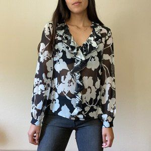 Dark Floral Button Down